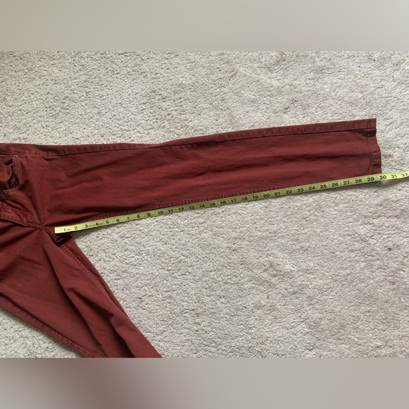 Brick Red Color Straight Fit Jeans - Picture 5 of 8